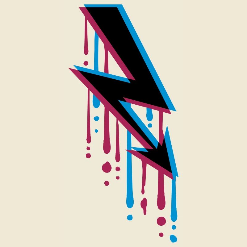 drops graffiti 3d electric lightning current energy