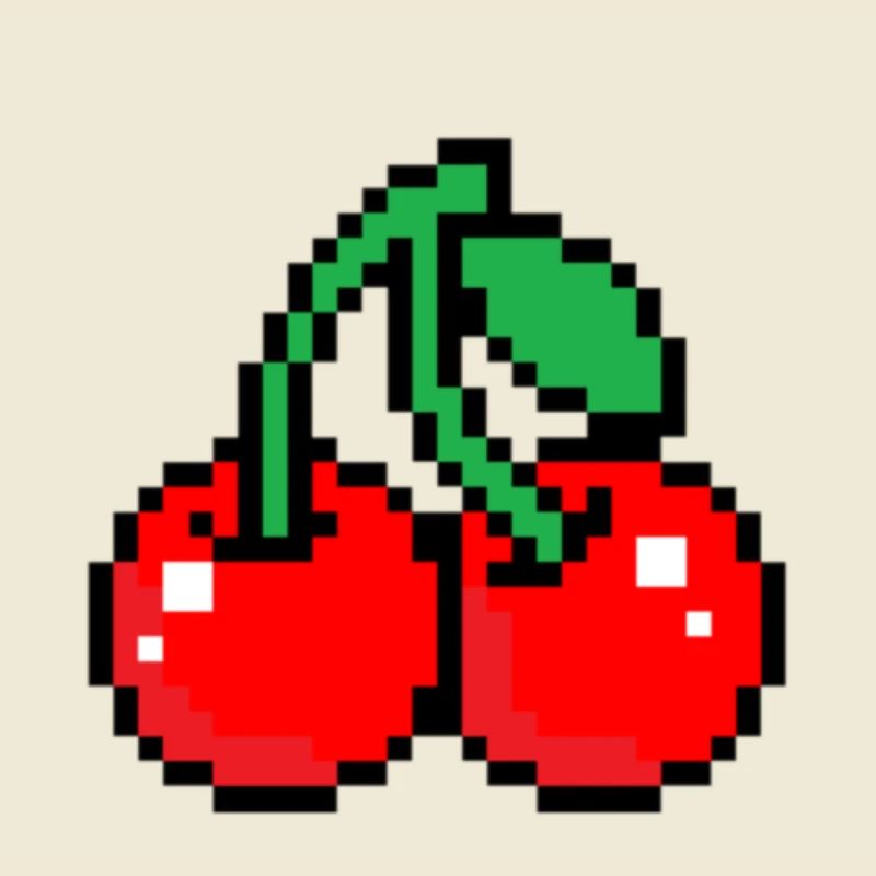 Kirsche in Pixel Art Süßes Früchtchen