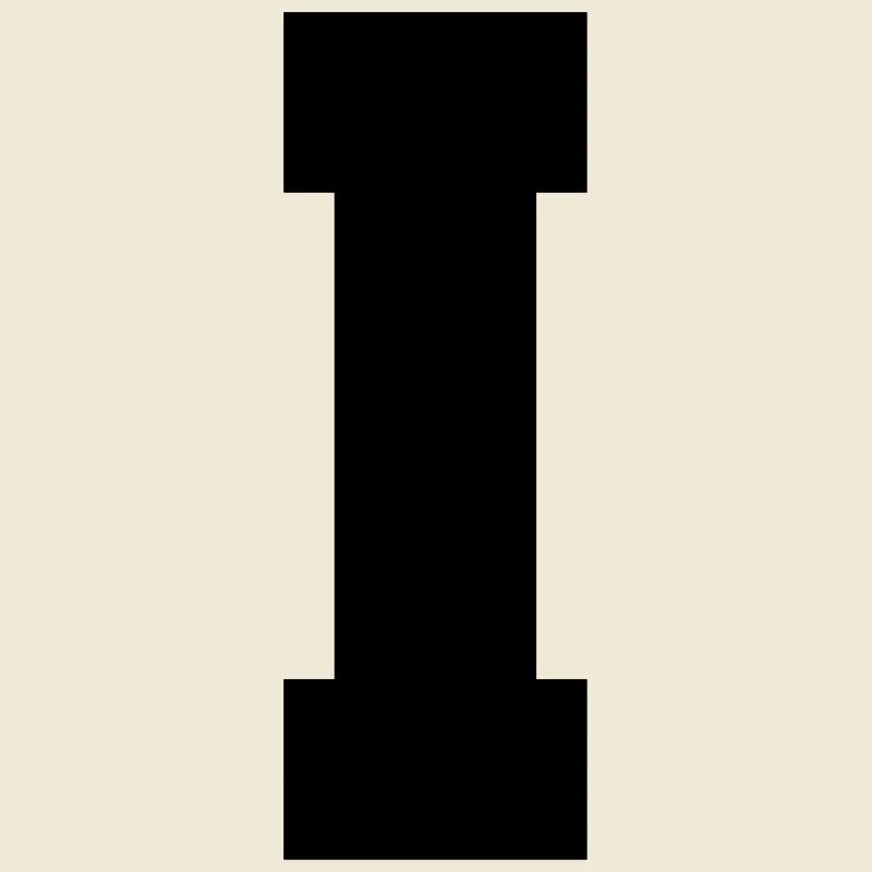 I - majuscule simple, gras et serif