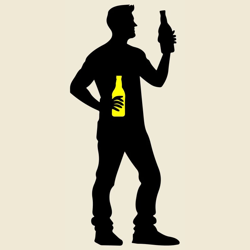 Bier Trinken Silhouette