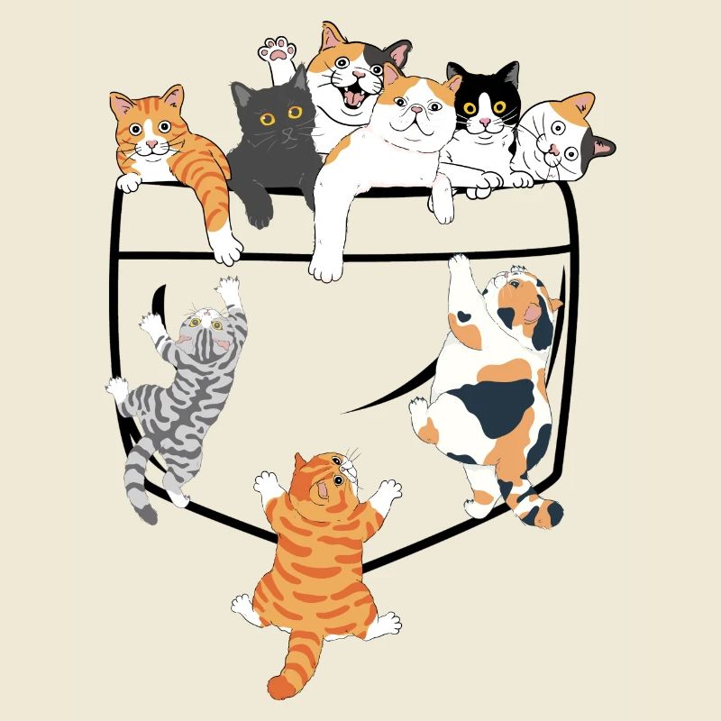 Süße Katzen klettern - originelle Geschenkidee
