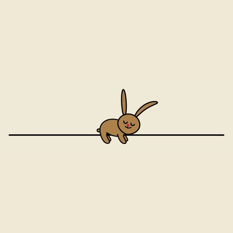 Lapin endormi drôle