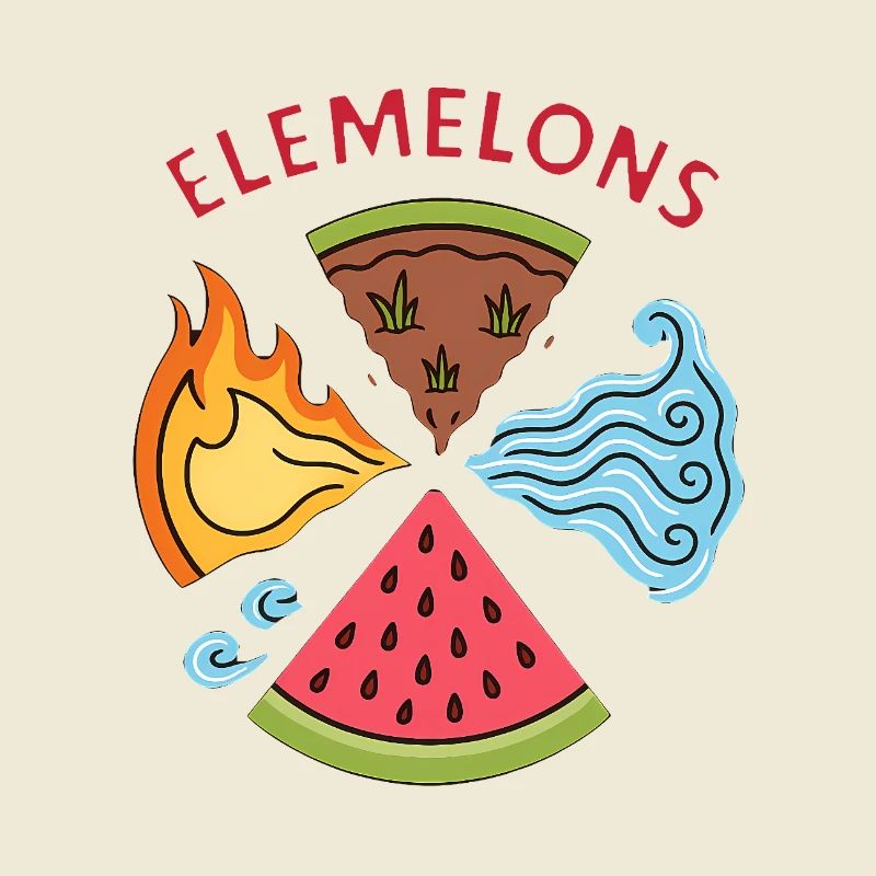 Elemelons Elemental Watermelon Design