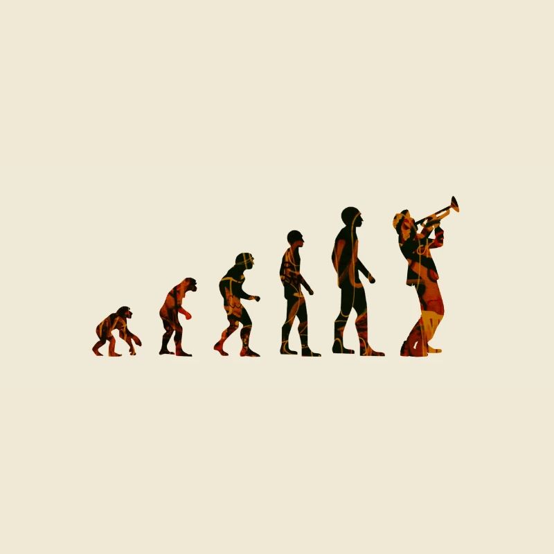 Evolution du trompettiste Jazz