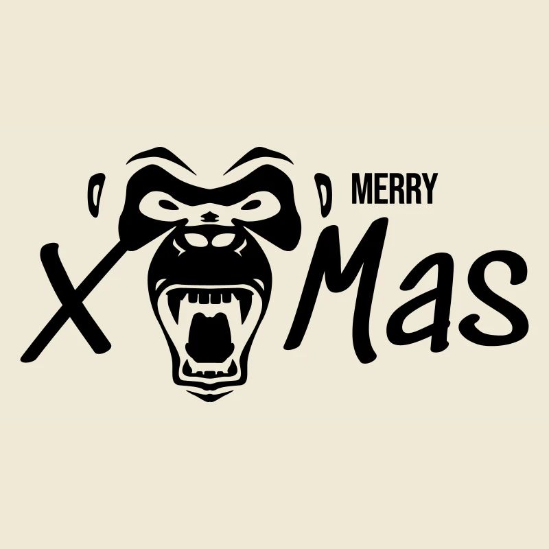 Merry Xmas Gorilla Affe Geschenk