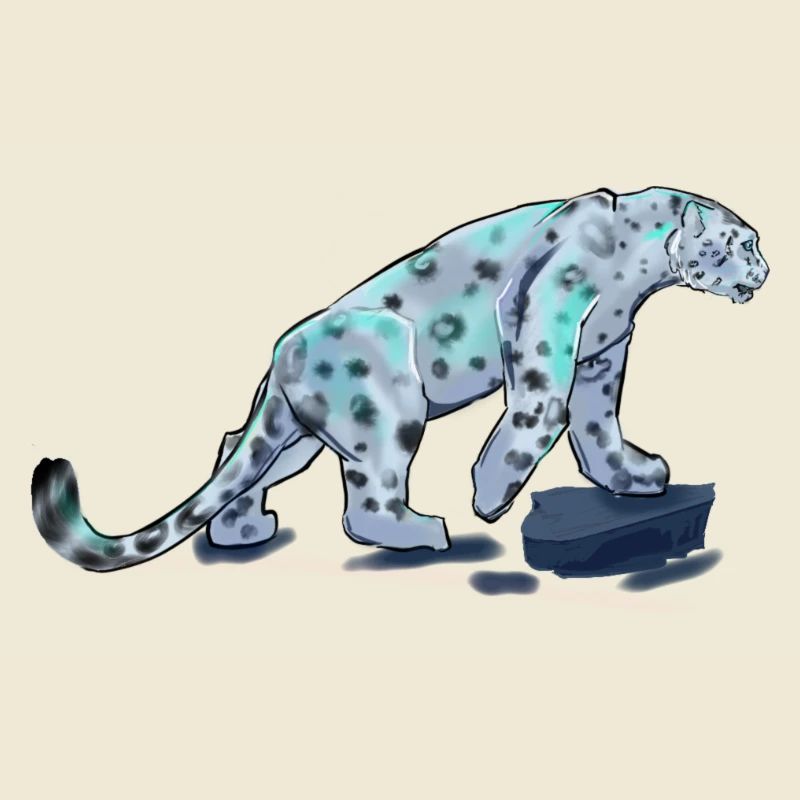 Blauer Schneeleopard