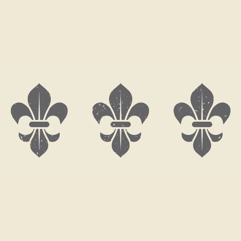 Fleur De Lys / dark grey