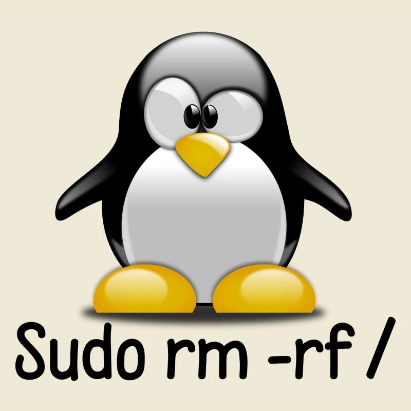 Sudo rm -rf / Programmeur Tux Spruch Cadeau