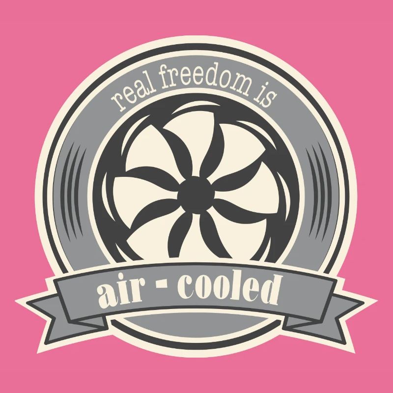 Oldtimer Air-cooled boxer engine Saying freedom