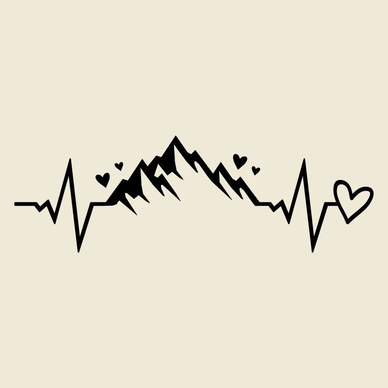 heartbeat mountains pulse symbol
