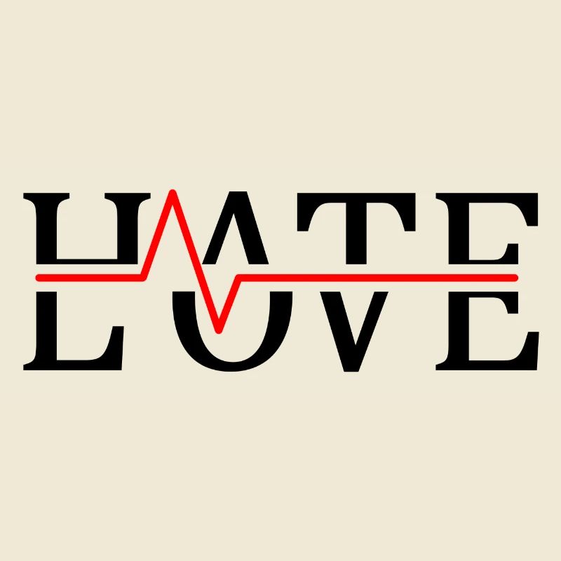 Hate Love hate love heartbeat gift idea