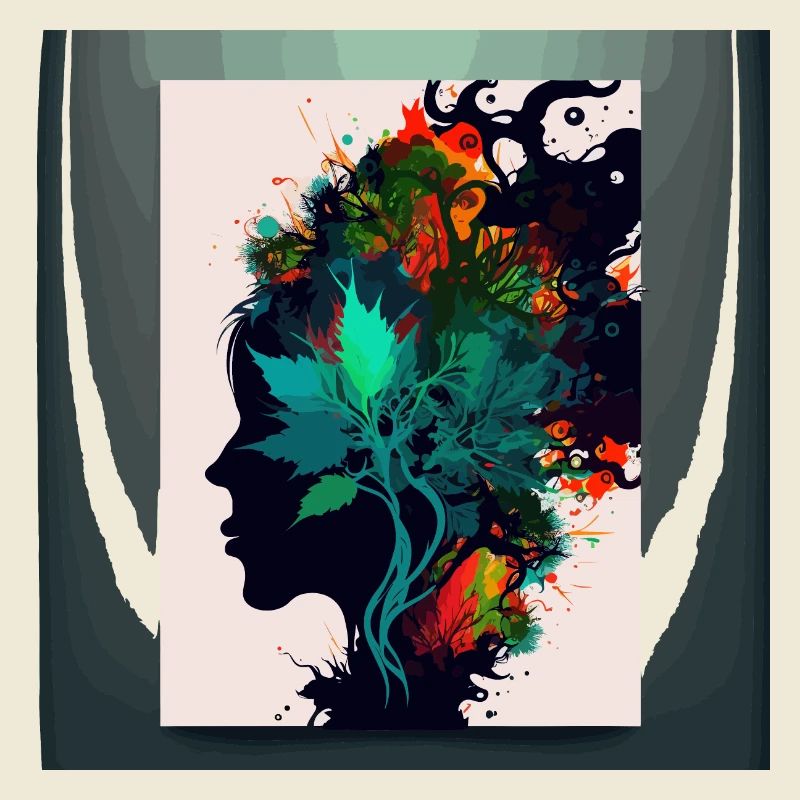 Cool Weed Head: A Psychedelic and Abstract Artwork