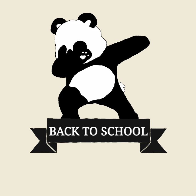 Schulanfang dabbender Panda Schulstart Schule Dab
