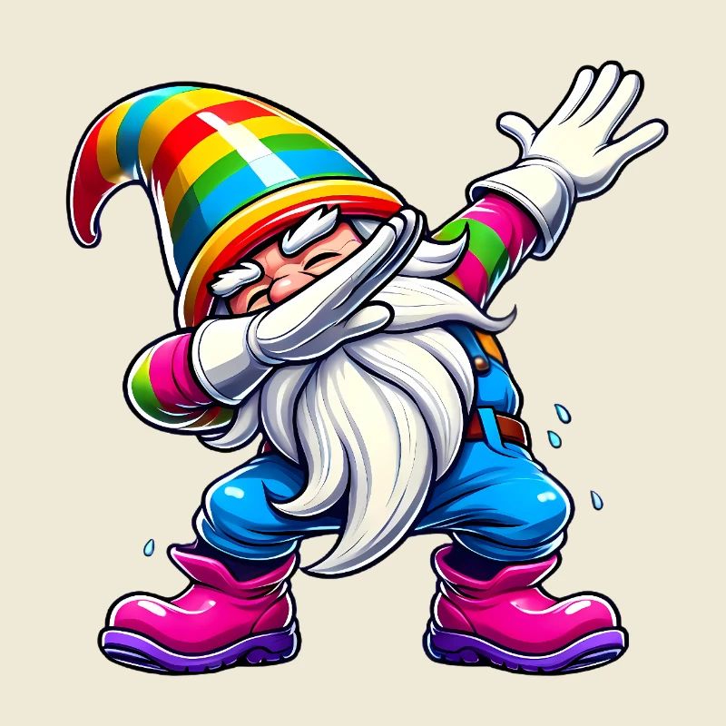 Dabbing Regenbogen Gnome Lustiges Geschenk