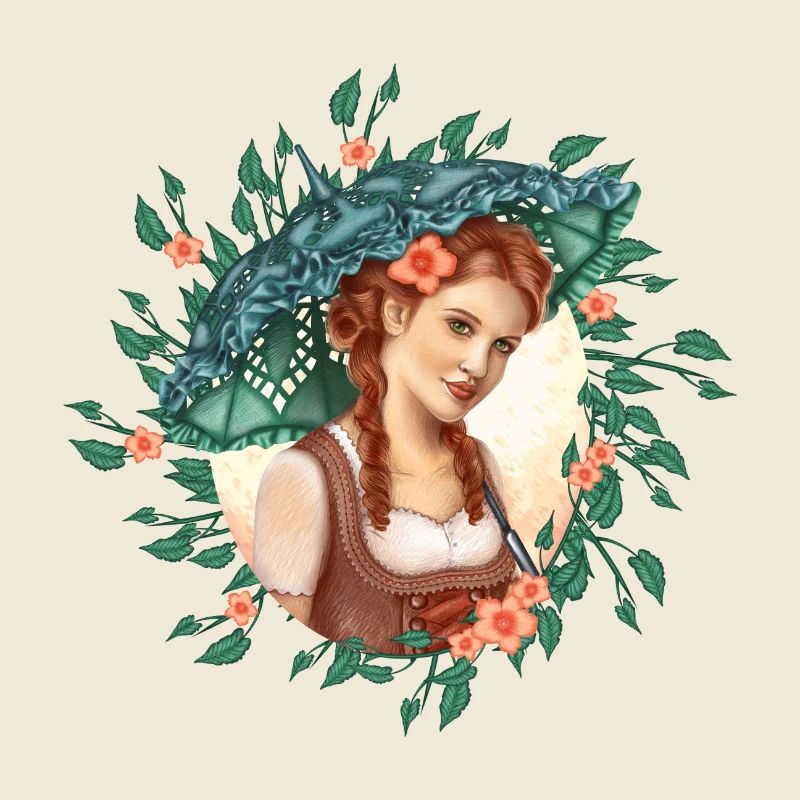 Mädchen mit Regenschirm