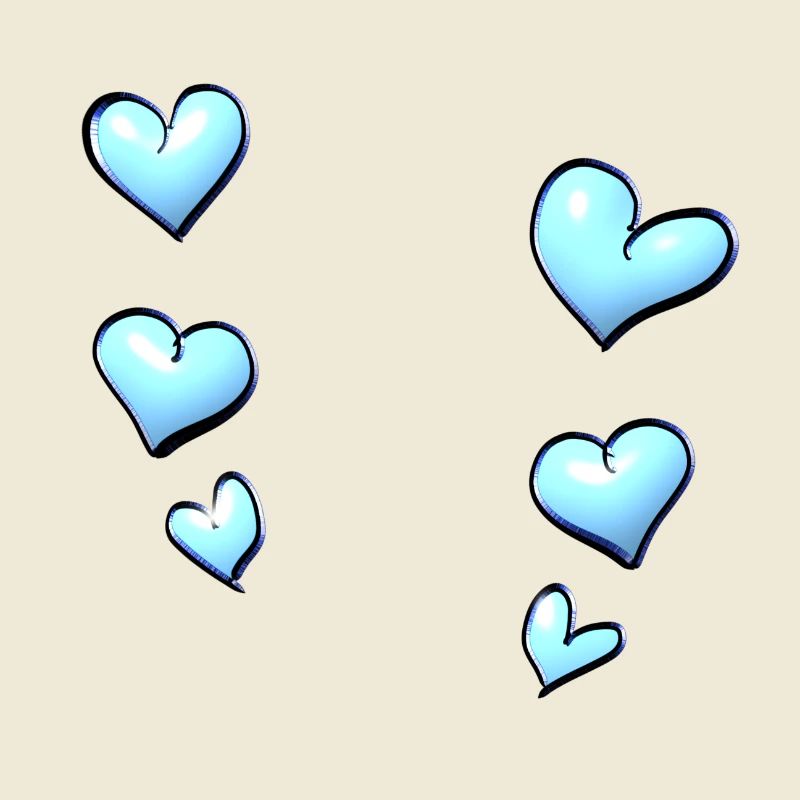 hearts pattern blue