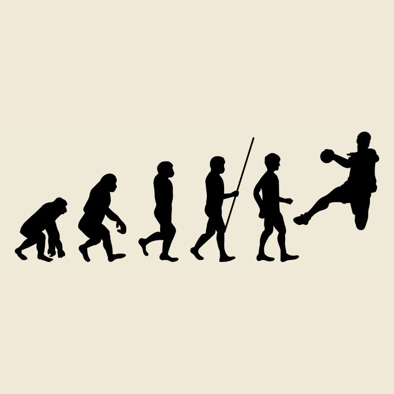 Handballer Evolution Geschenk Handball schwarz