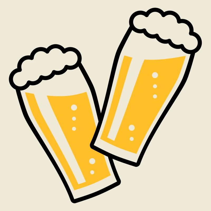 2 Toasting Beer Glasses (Cheers / Pale Ale / 2C)