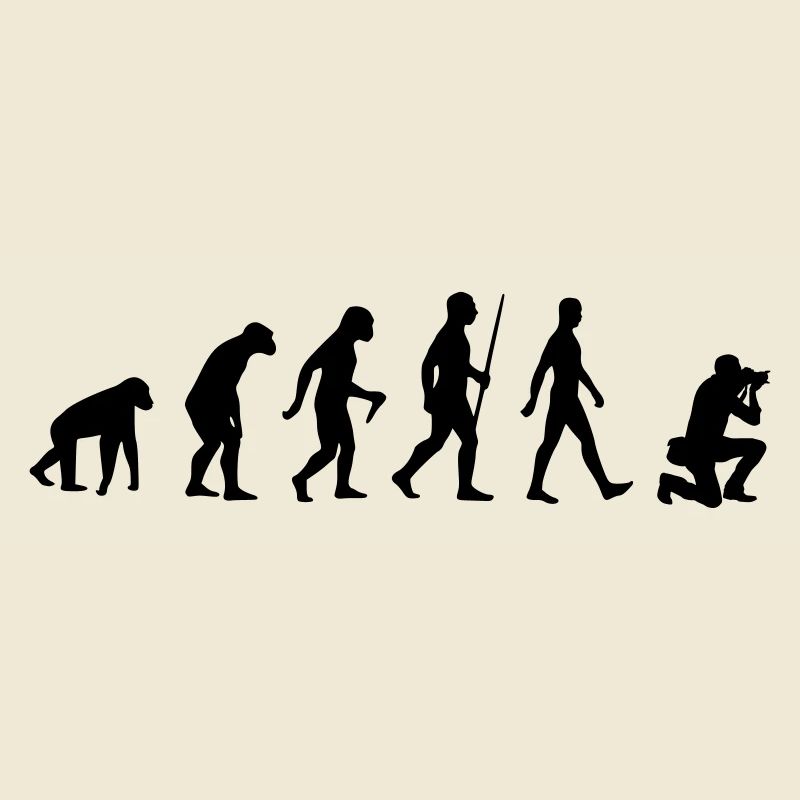 Evolution Fotograf Geschenk Mensch Affe Fotografie