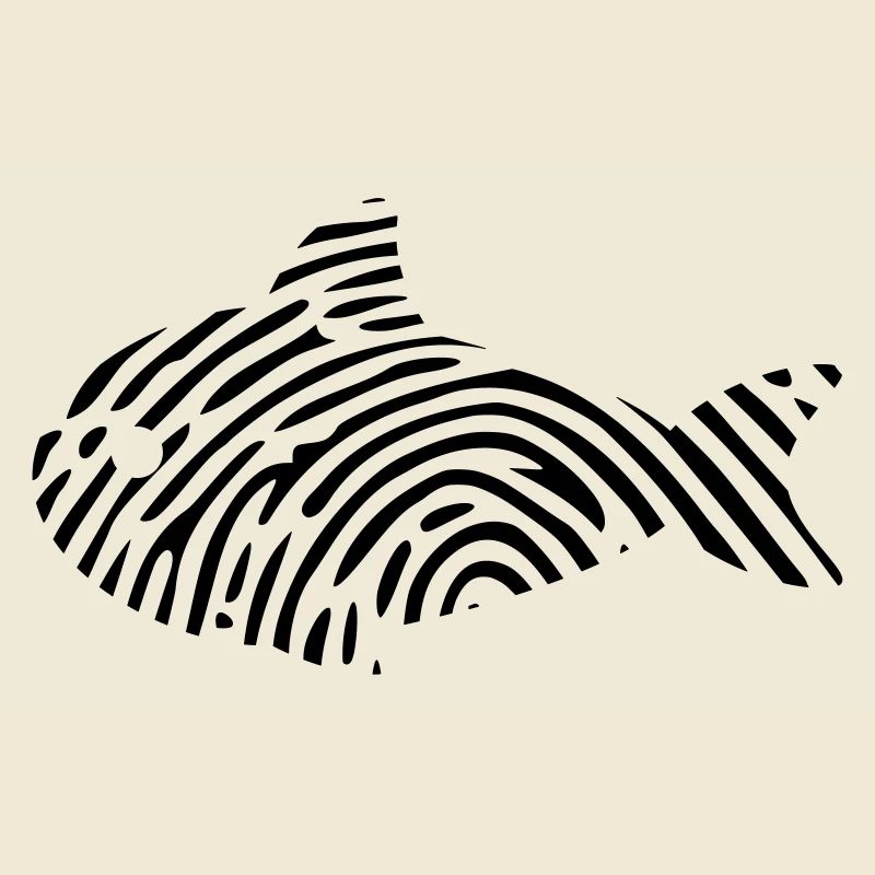 Empreinte digitale ADN ADN poisson poisson poisson pêcheur