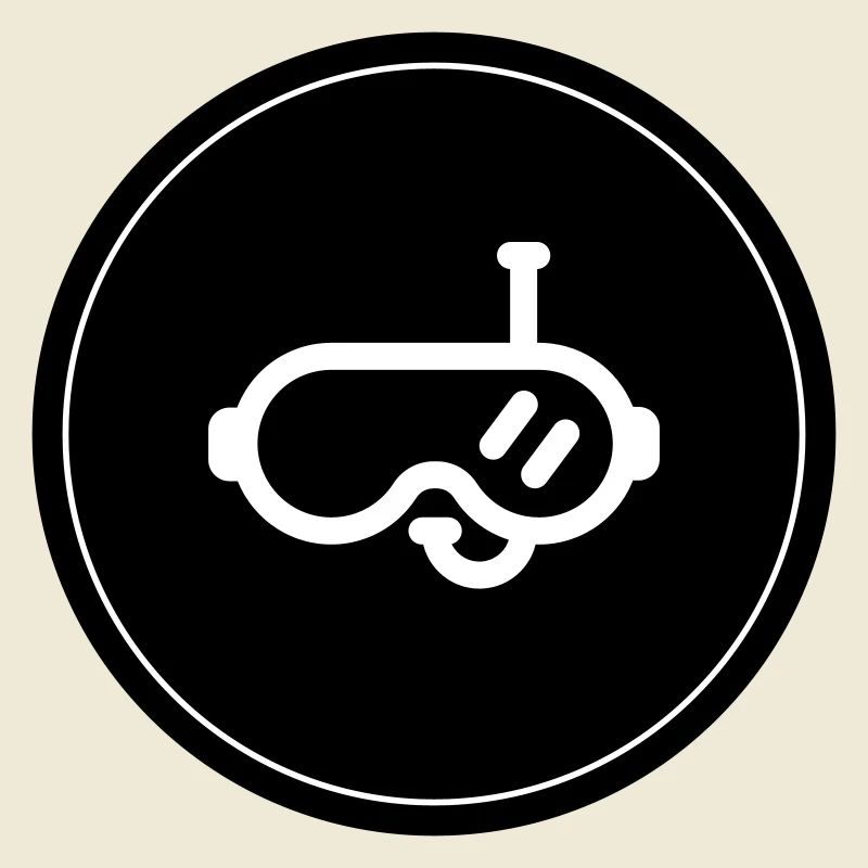 Diving goggles circle