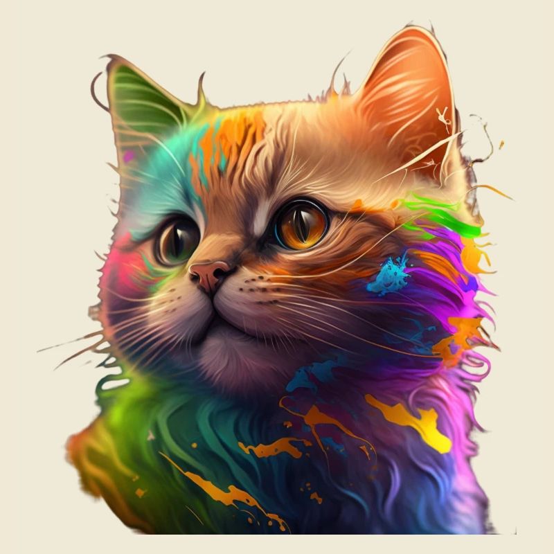 Chat multicolore