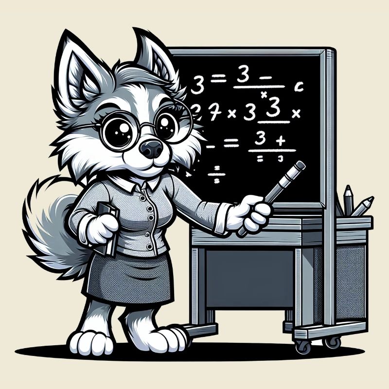 Professeur de chien mignon