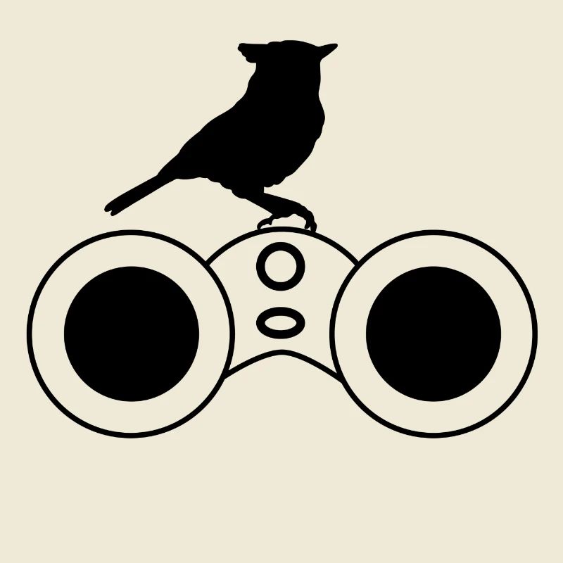 Binoculars with bird