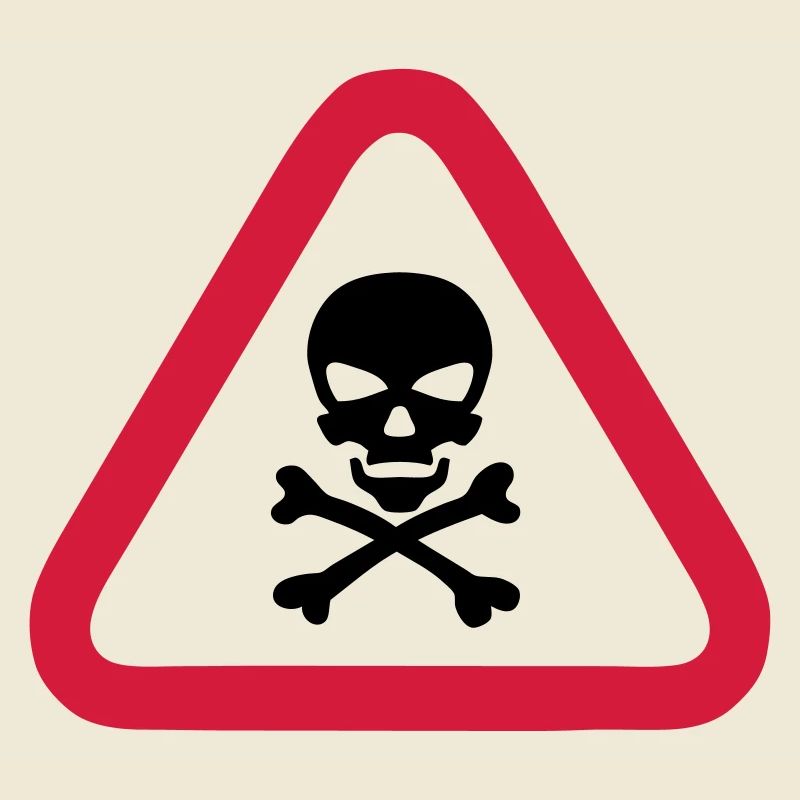 tete de mort panneau danger triangle 280)