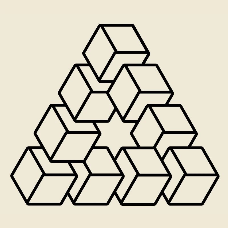 Square Triangle Hipster Illusion