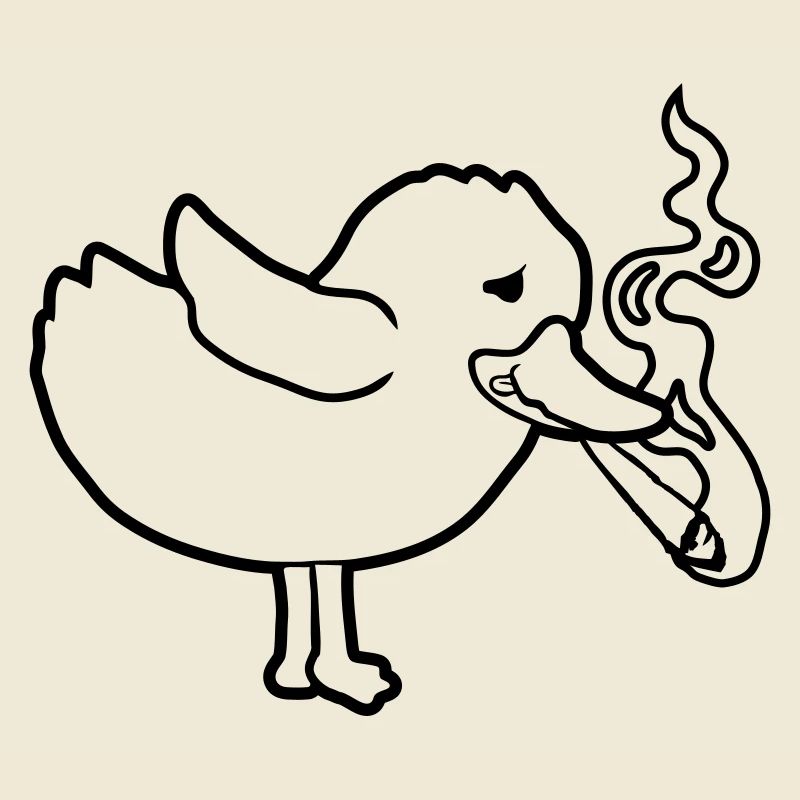 Weed Joint Smoking Chick