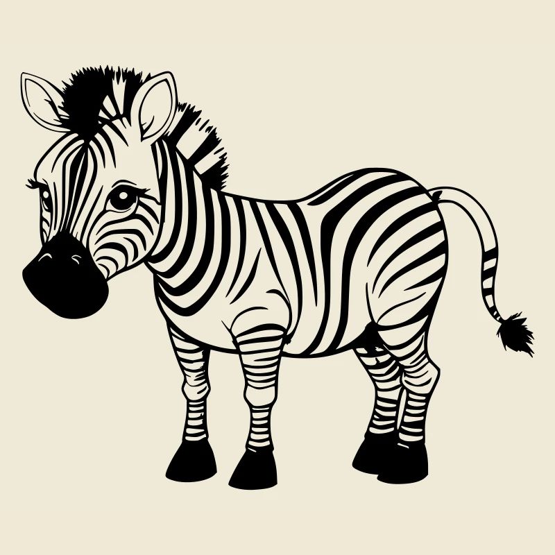 Zèbre comme graphique vectoriel