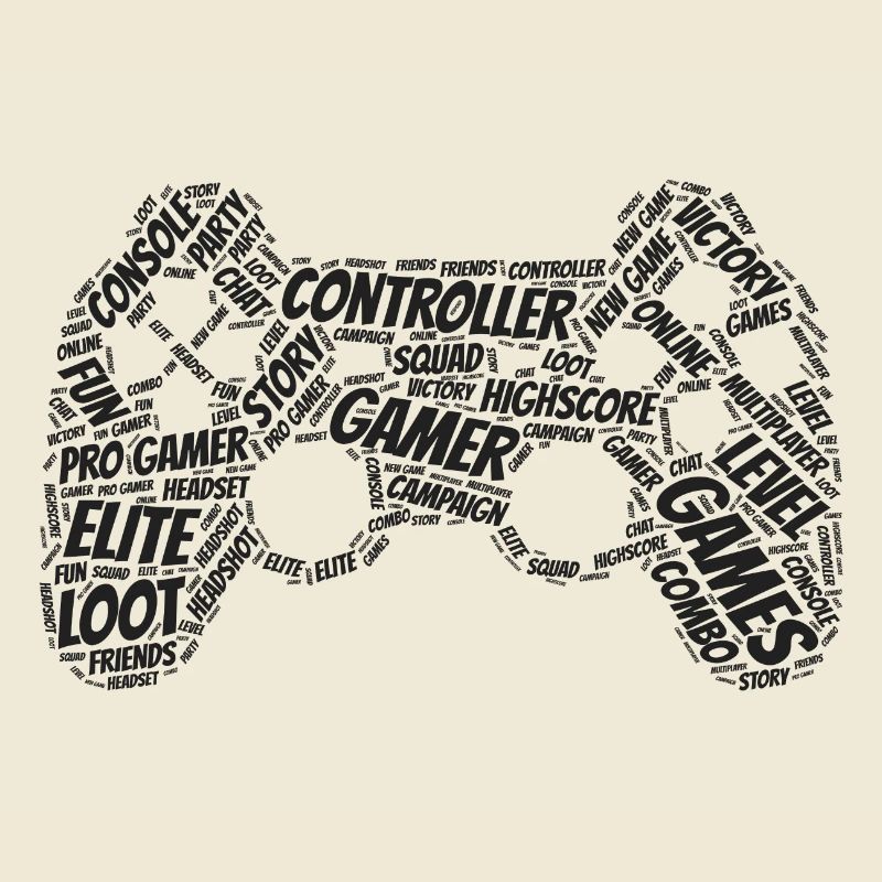 game controller wordart