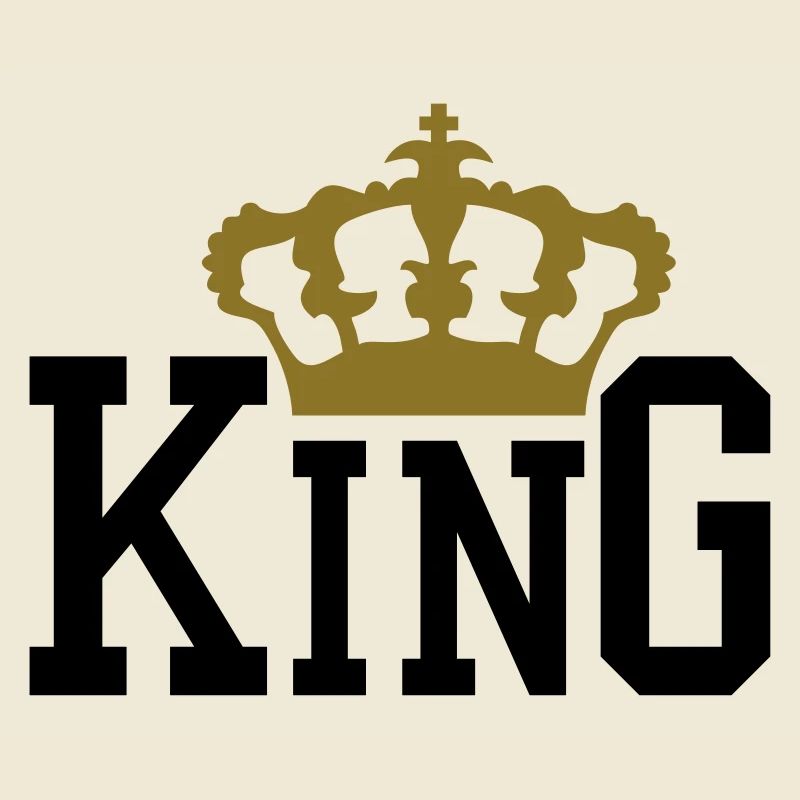 la conception de la couronne roi textlogo refroidi