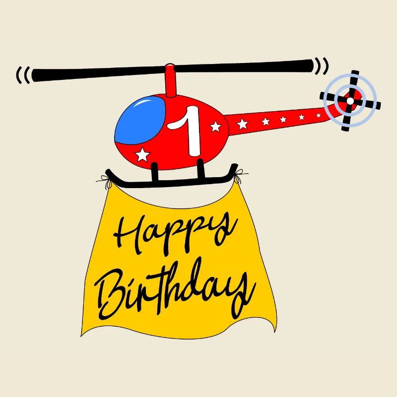 Hubschrauber Happy Birthday 1