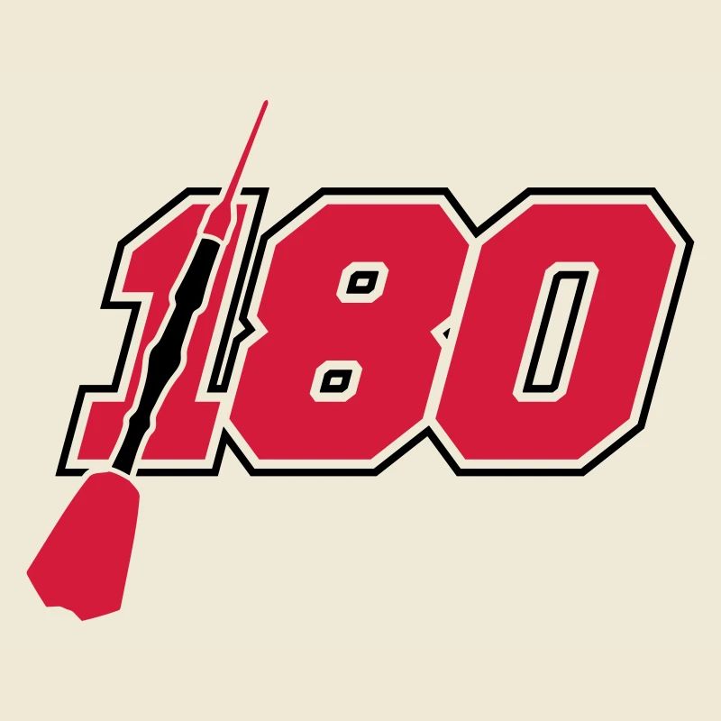 frapper 180 points logo silhouette dart flèche dart