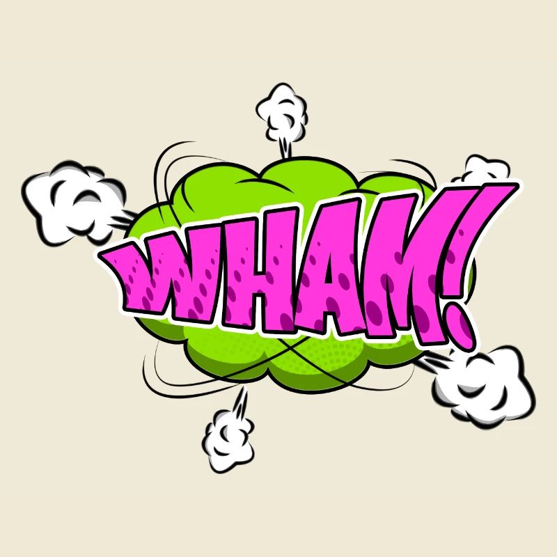 Wham! Style bande dessinée Bubble Graffiti Lettrage