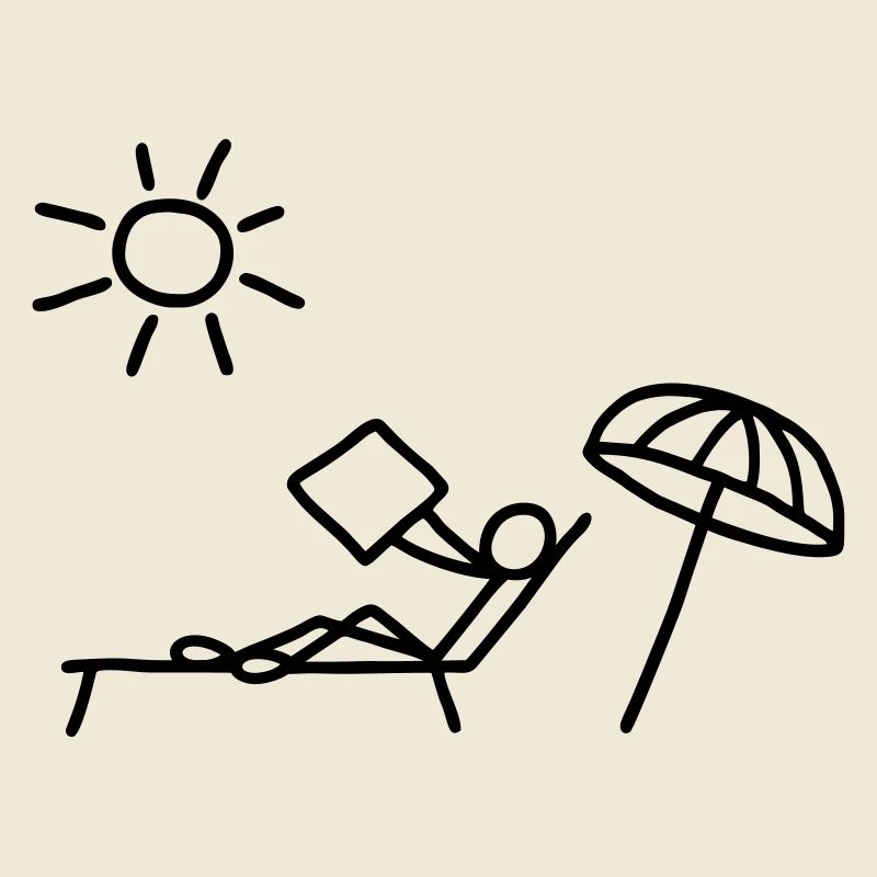 Read sunbathing & newspaper