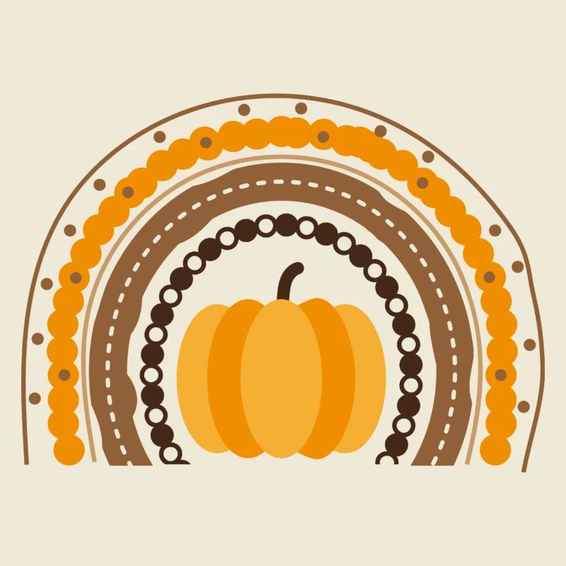 Boho pumpkin rainbow