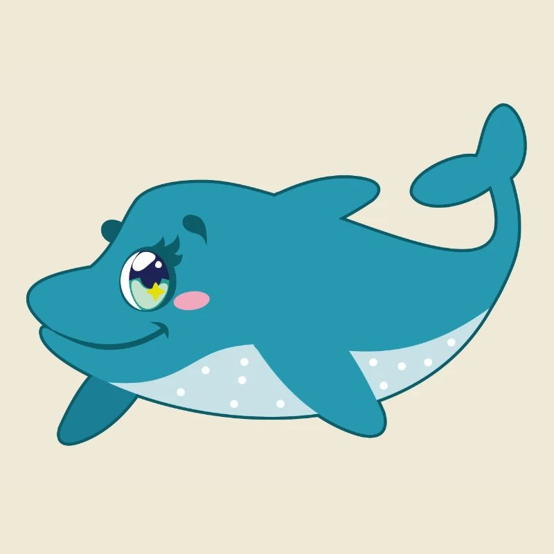 Süßer Delfin mit Rand