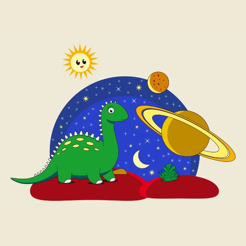 Space Space Dinosaur lune de Saturne Planète