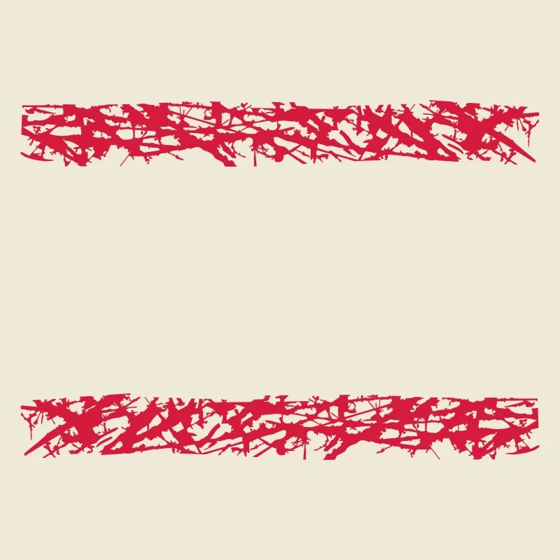 2 red stripe line bar underlined frame around