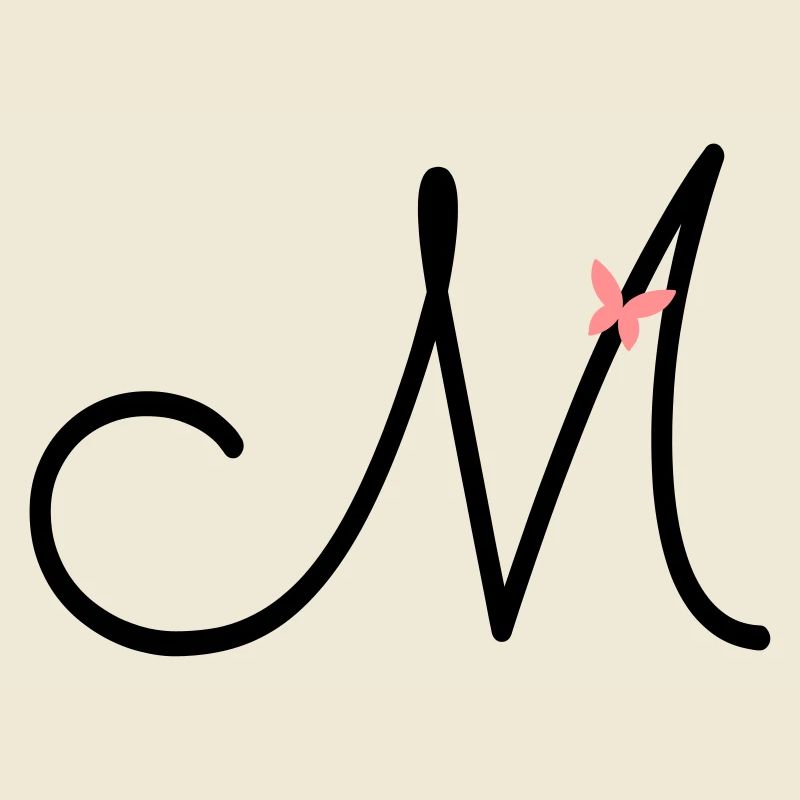 Lettre M Lettre initiale Papillon