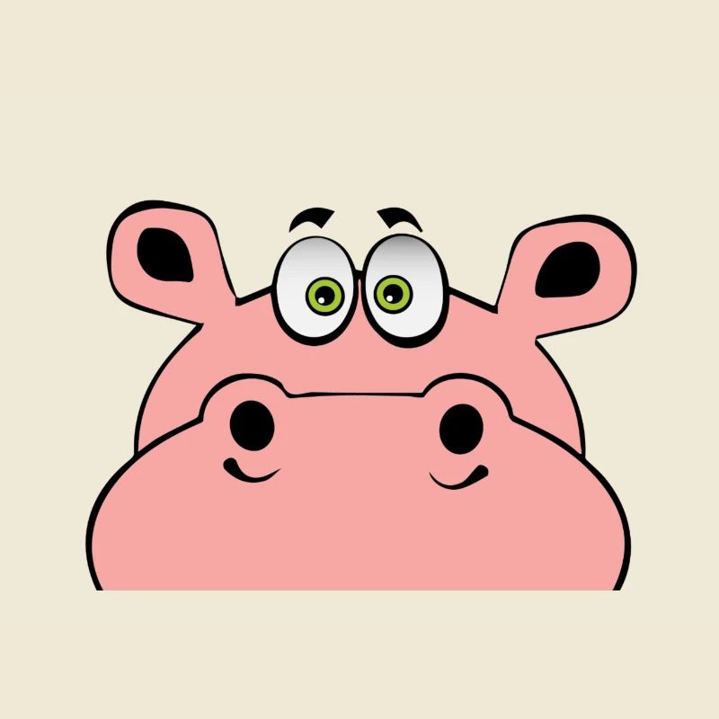 kukuck hallo ups nilpferd hippo niedlich geschenk