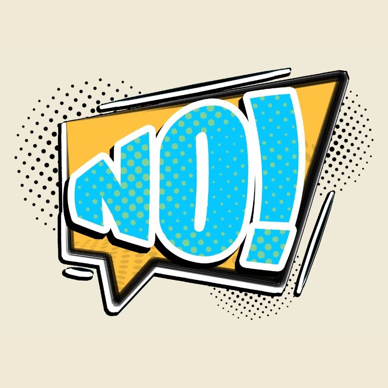 Non! Style bande dessinée Bubble Graffiti Lettrage