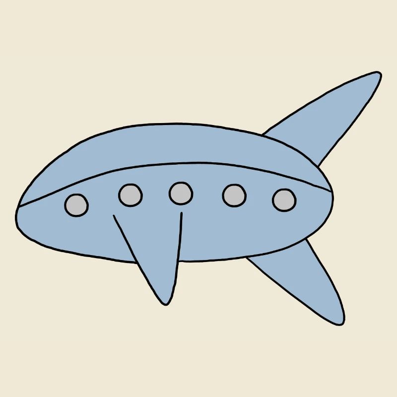 Dirigeable bleu