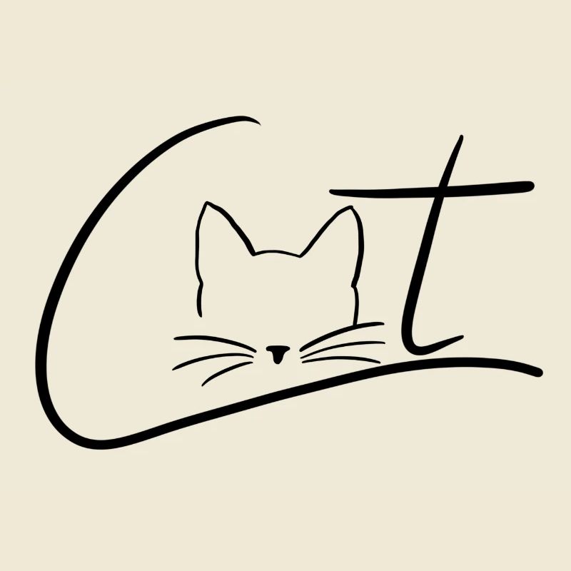 Cat Logo mit Katze