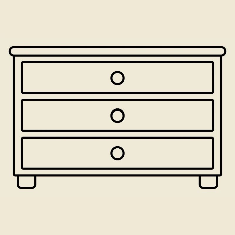 Möbelstück Schubladen Kommode Design