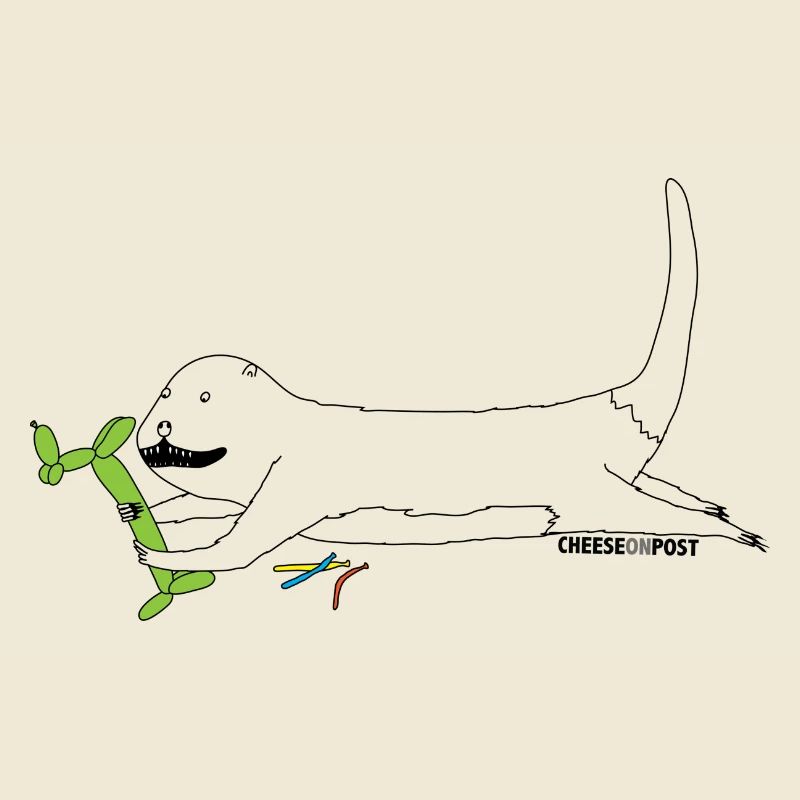 Otter mit Luftballons