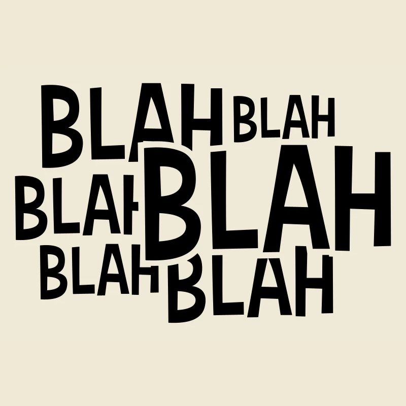 Comic Blah Spruch